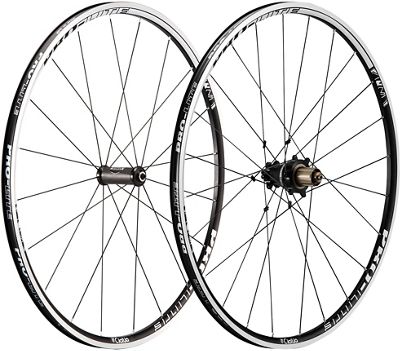 Pro-Lite Cicilia A21W Alloy Road Wheelset - Black - White - Shimano, Black - White